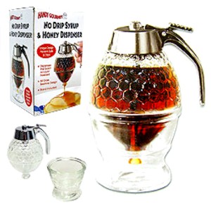 No Drip Glass Honey Dispenser